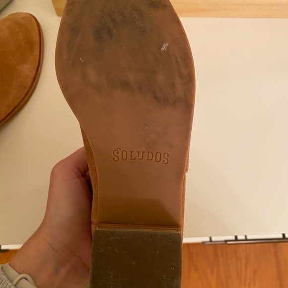Soludos Venetian Bootie in Tan Suede - Picture 3 of 7
